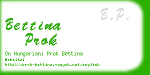 bettina prok business card